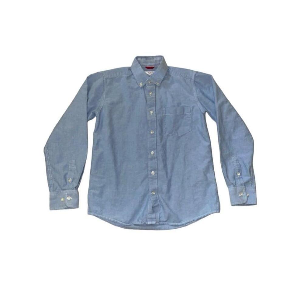 Boys IZOD Button Down Shirt Size L (10/12) Blue